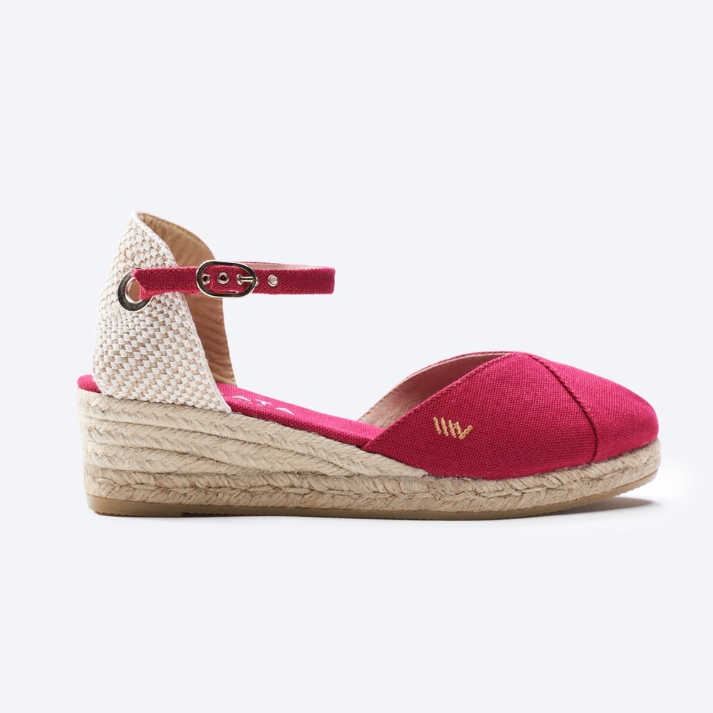 NWB Viscata Pubol Espadrille, 2”, Cherry, US 6.5 / EU 37